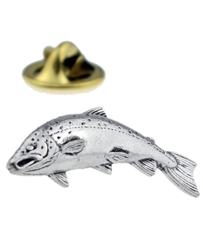 Silver Long Salmon 17 mm Pin