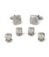 Stud Set Botones de Esmoquin y Gemelos Elegant Stripes in Steel