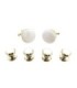 Stud Set Botones de Esmoquin y Gemelos Steel And White