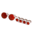 Stud Set Botones de Esmoquin y Gemelos Sterling Plated and Shine Brown Stone