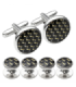 Stud Set Botones de Esmoquin y Gemelos Yellow and Black Mosaic