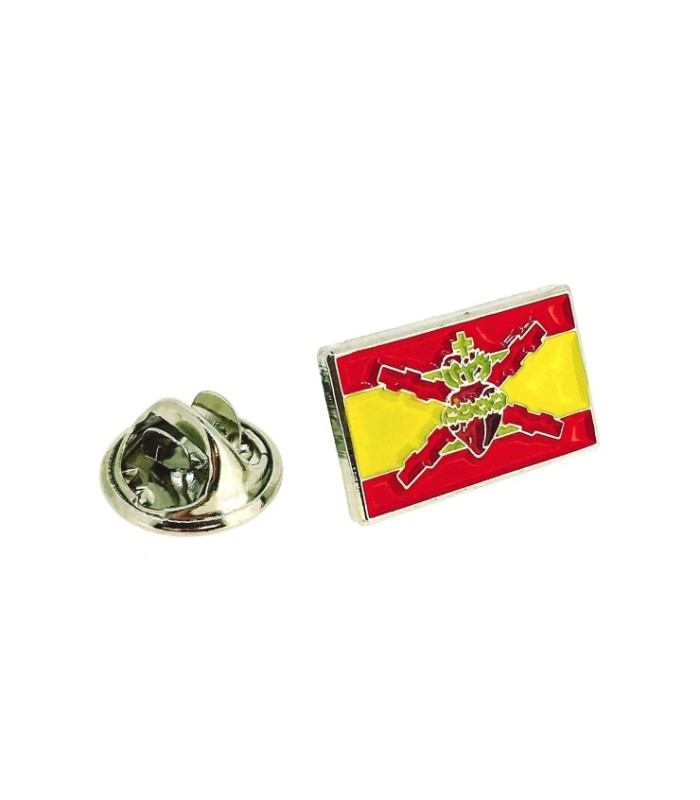 The Sacred Heart Flag with the Cross of Saint Andrew  17 mm Pin