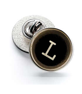 Typewriter Button Letter M 16mm Magglass Pin