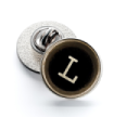 Typewriter Button Letter M 16mm Magglass Pin