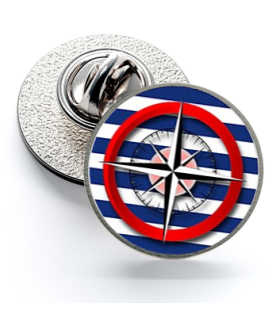 Wind Rose and Navigation Nº24 16mm Magglass Pin