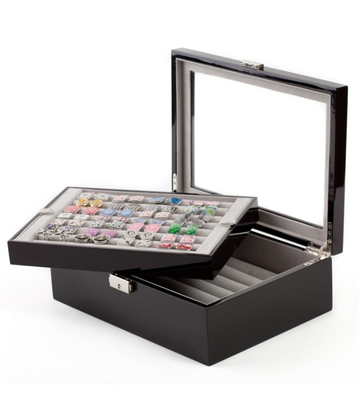 Caja de Coleccionista de Gemelos 70 pares Color Negro Piano