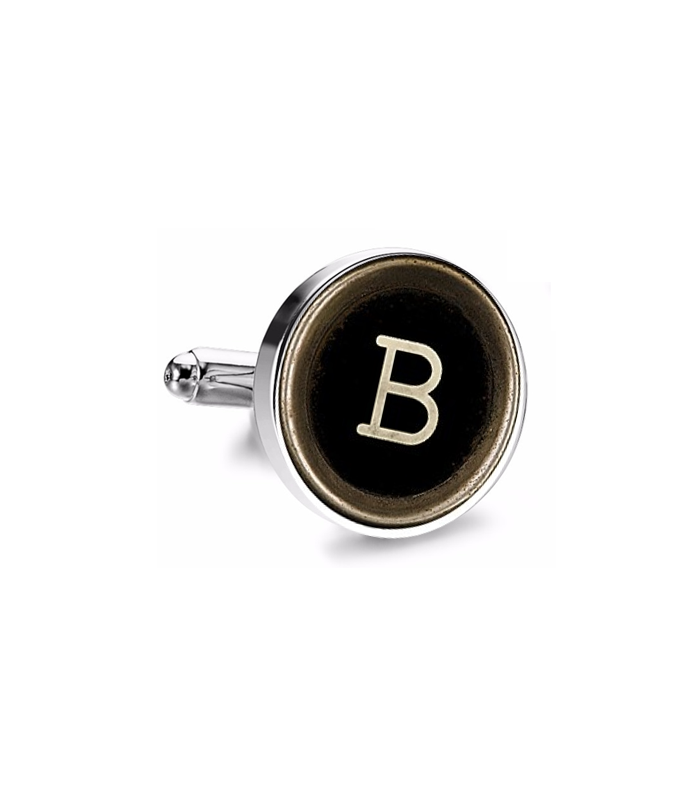 Gemelo de Camisa Magglass Boton de Maquina de Escribir Letra Letter B Medio Par