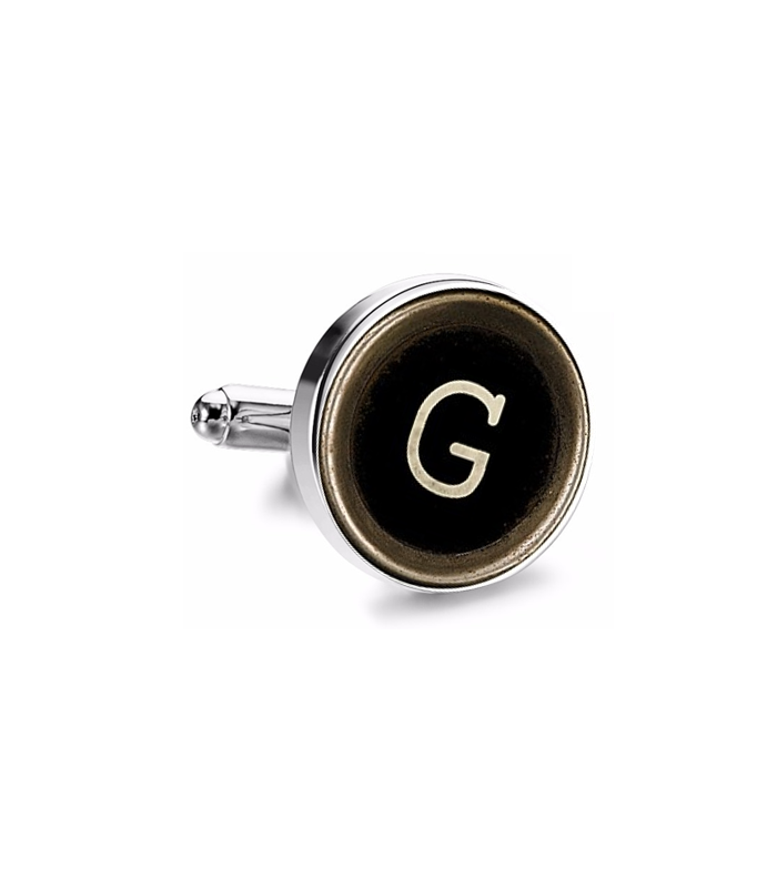 Gemelo de Camisa Magglass Boton de Maquina de Escribir Letra Letter G Medio Par