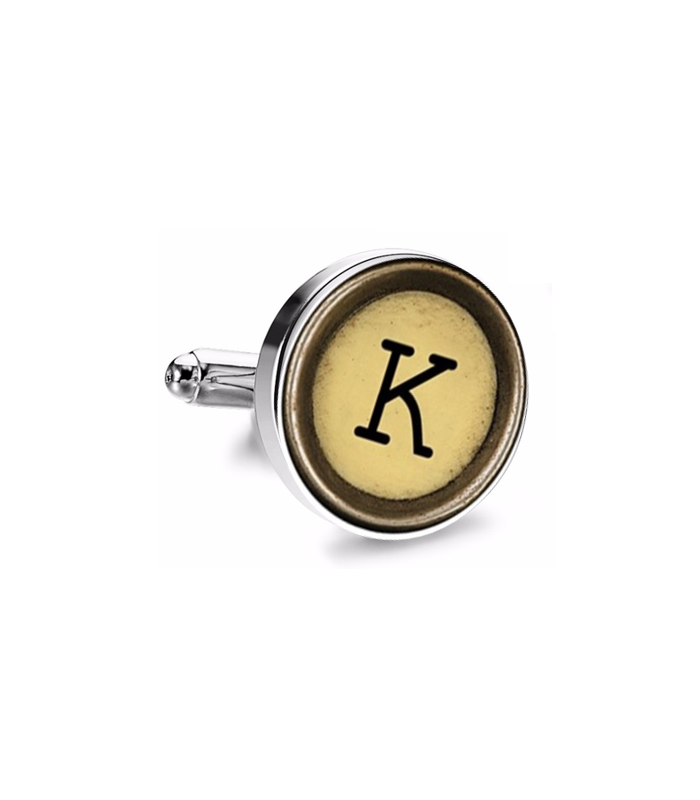 Gemelo de Camisa Magglass Boton de Maquina de Escribir Letra Letter K Mod 2 Medio Par