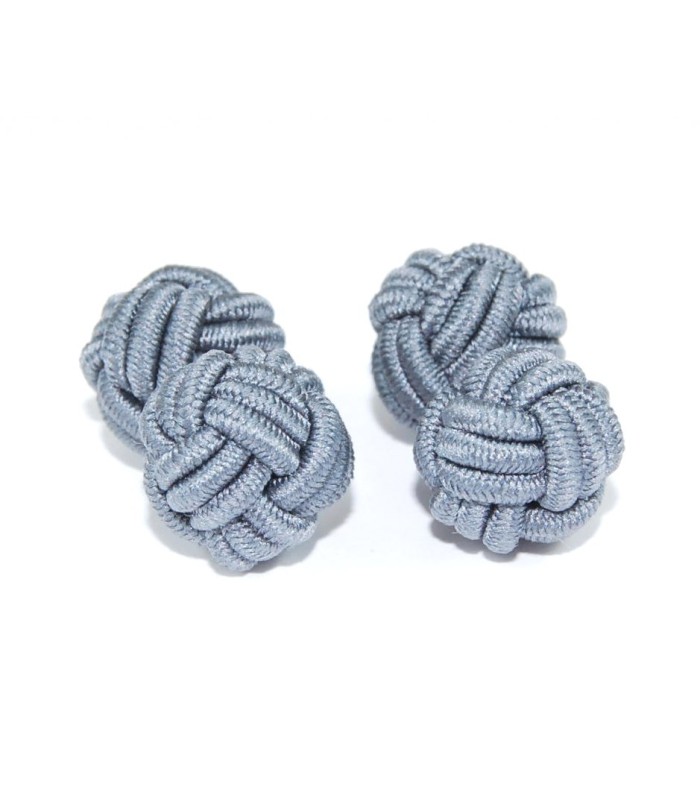 Gemelos Borla Bola Gris