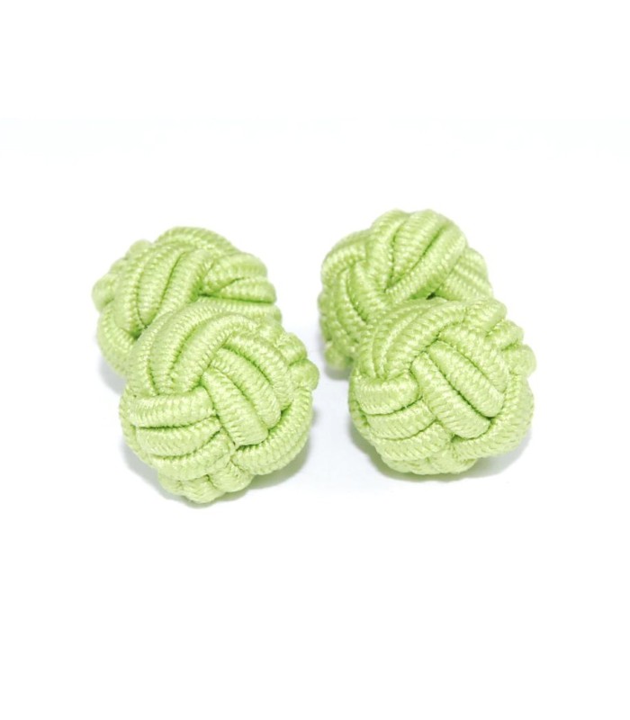 Gemelos Borla Bola Verde Claro