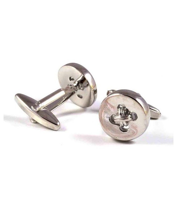 Gemelos Botón Plated Redondo