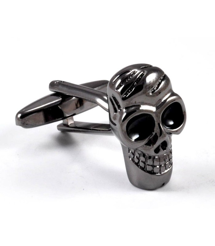 Gemelos Calavera Acero Negro