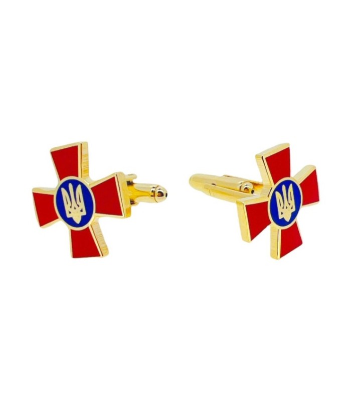 Gemelos de camisa cruz roja emblema de ucrania 20mm - juntos con ucrania.