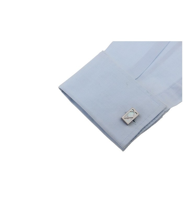 Gemelos de Camisa Diseño Rectangular Plated 20,5x12,5mm