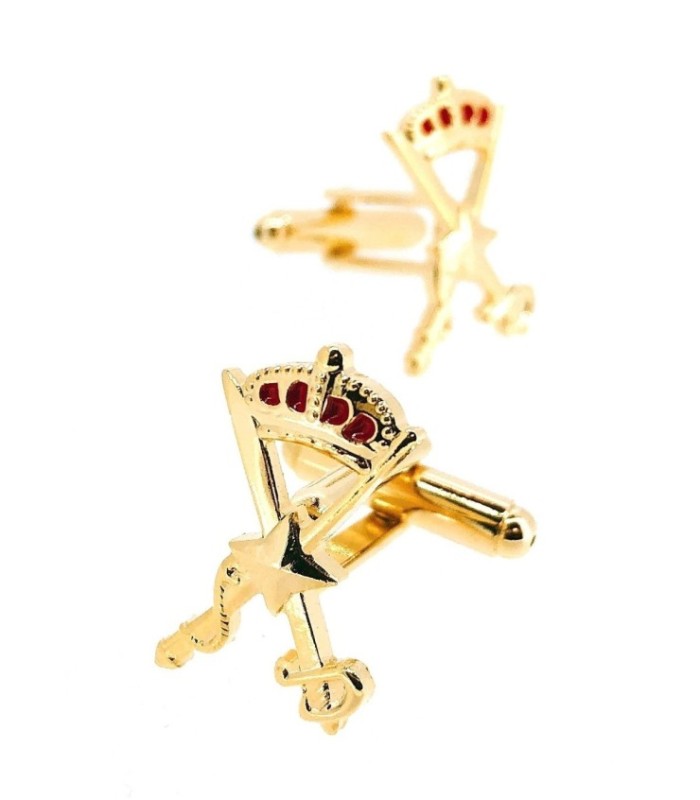 Gemelos de Camisa Emblema de General de Brigada Dorado