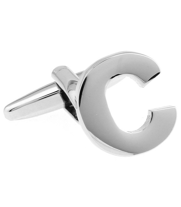 Gemelos de Camisa Inicial Letra C Medio Par