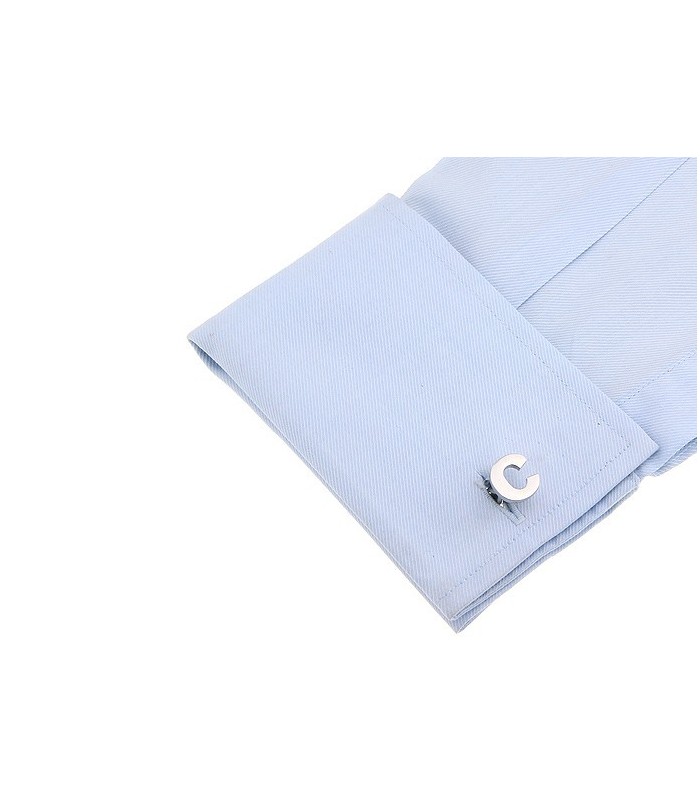 Gemelos de Camisa Inicial Letra C Medio Par