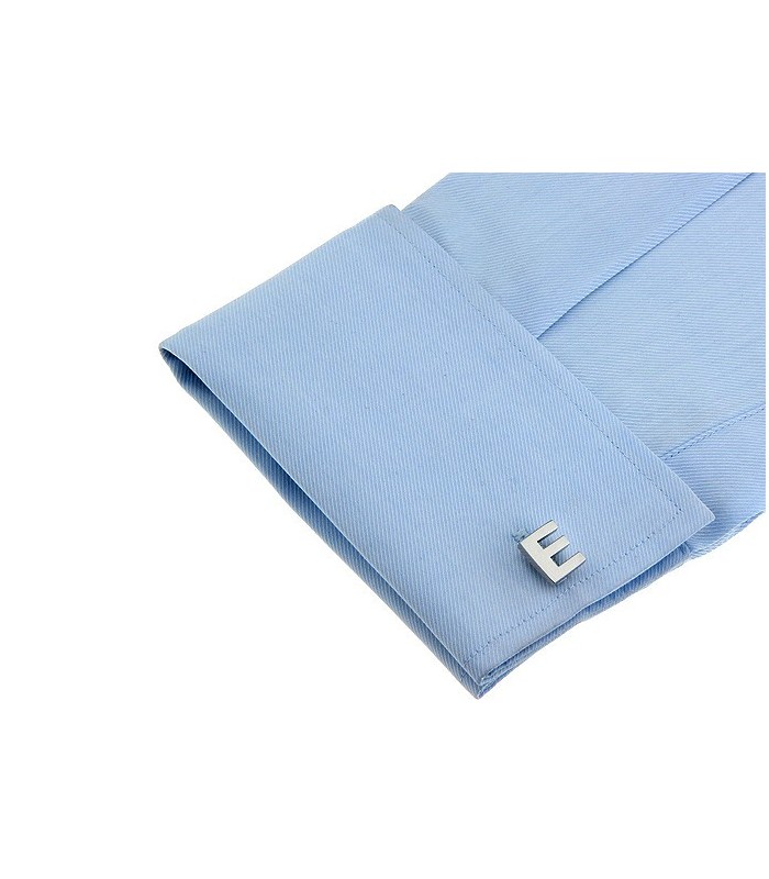 Gemelos de Camisa Inicial Letra E Medio Par