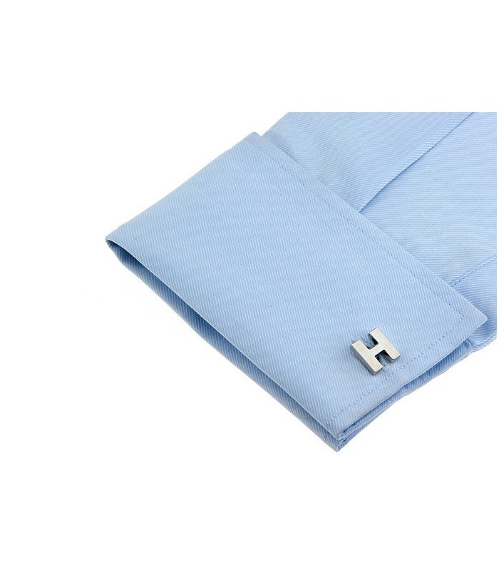 Gemelos de Camisa Inicial Letra H Medio Par