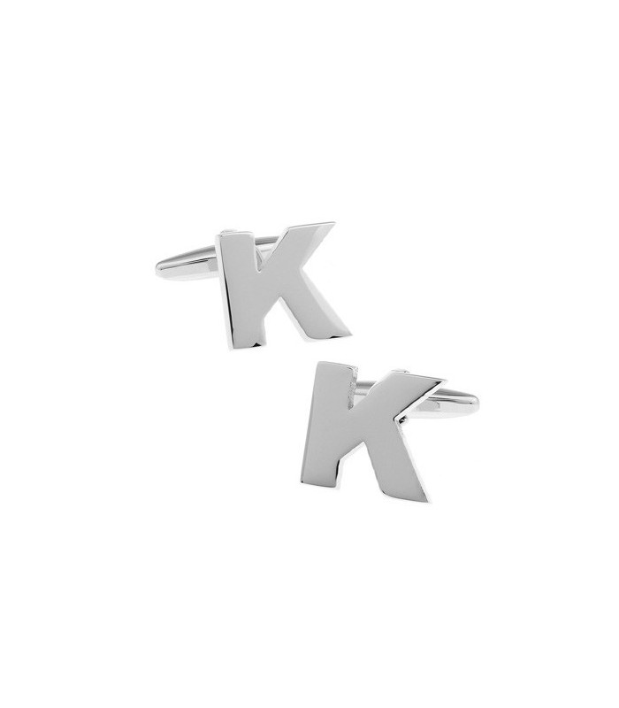 Gemelos de Camisa Inicial Letra K Medio Par
