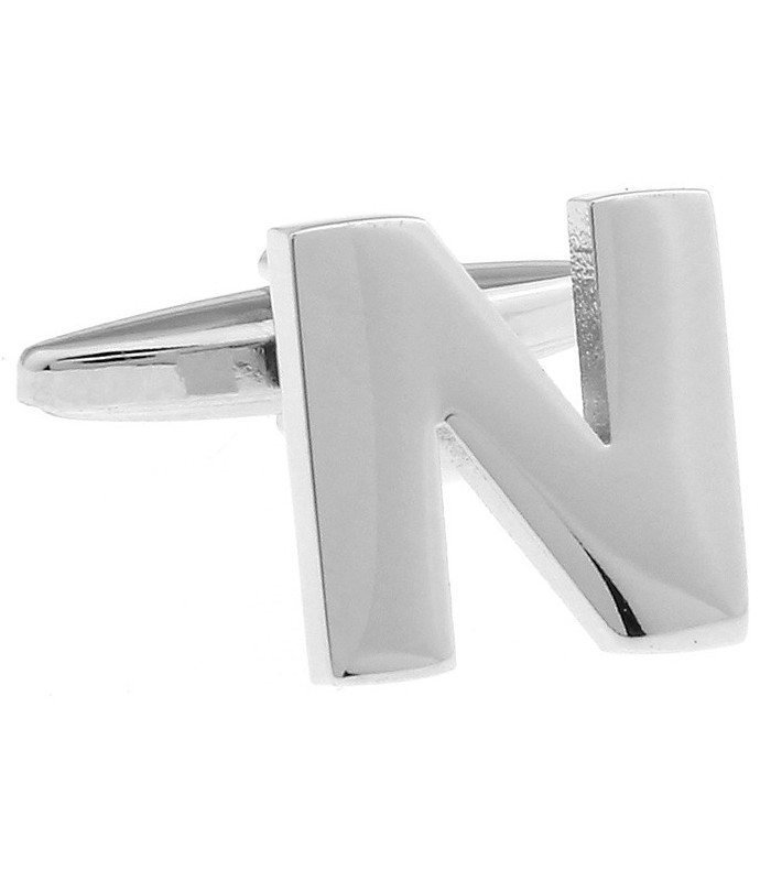 Gemelos de Camisa Inicial Letra N Medio Par