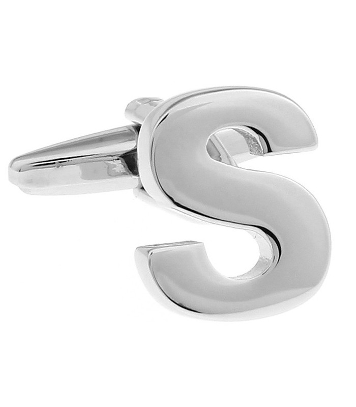 Gemelos de Camisa Inicial Letra S Medio Par