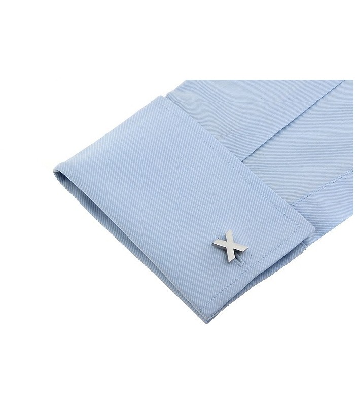 Gemelos de Camisa Inicial Letra X Medio Par