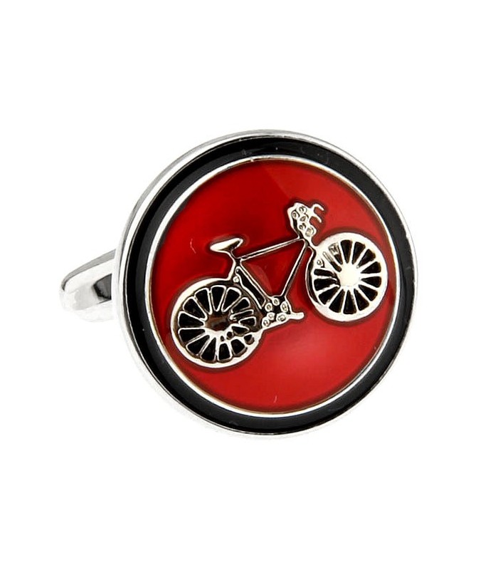 Gemelos de Camisa Logo Bicicleta Roja