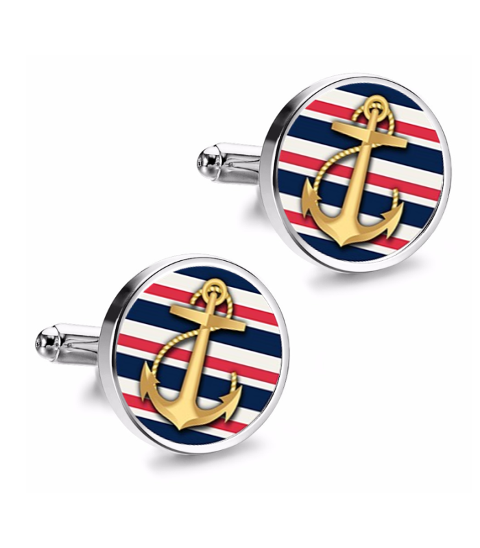 Gemelos de Camisa Magglass Ancla Nautico Nº10 16mm