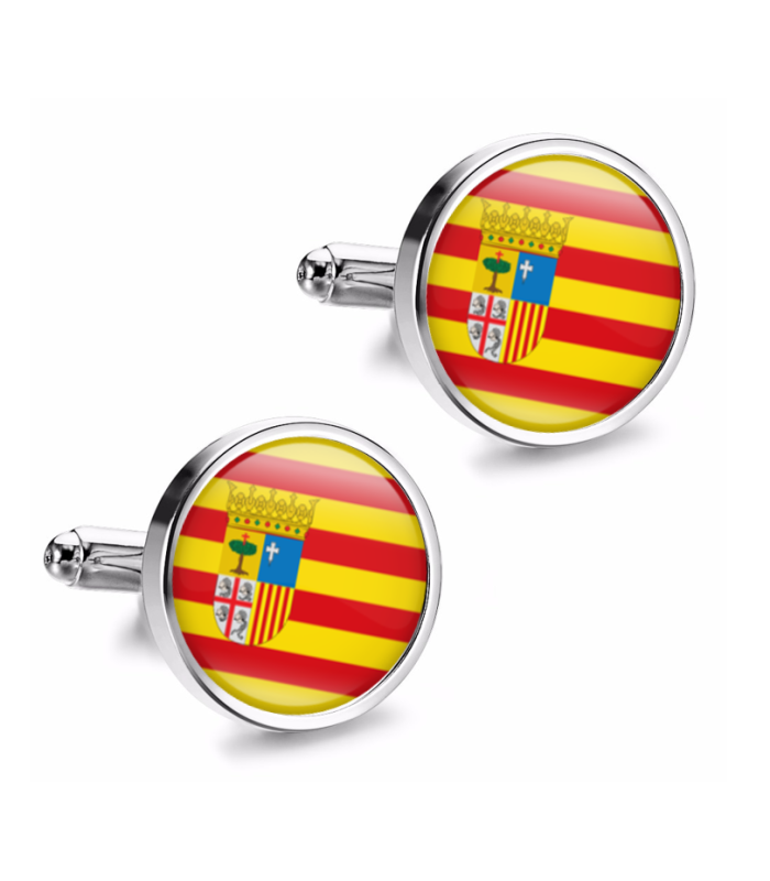 Gemelos de Camisa Magglass Bandera de Aragon 16mm