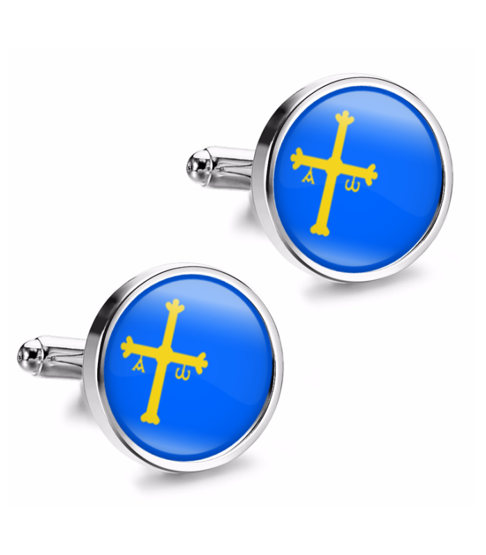 Gemelos de Camisa Magglass Bandera de Asturias 16mm