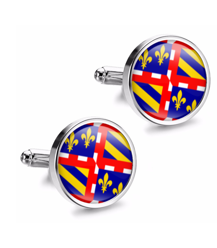 Gemelos de Camisa Magglass Banderas Regiones Francia Burgundy