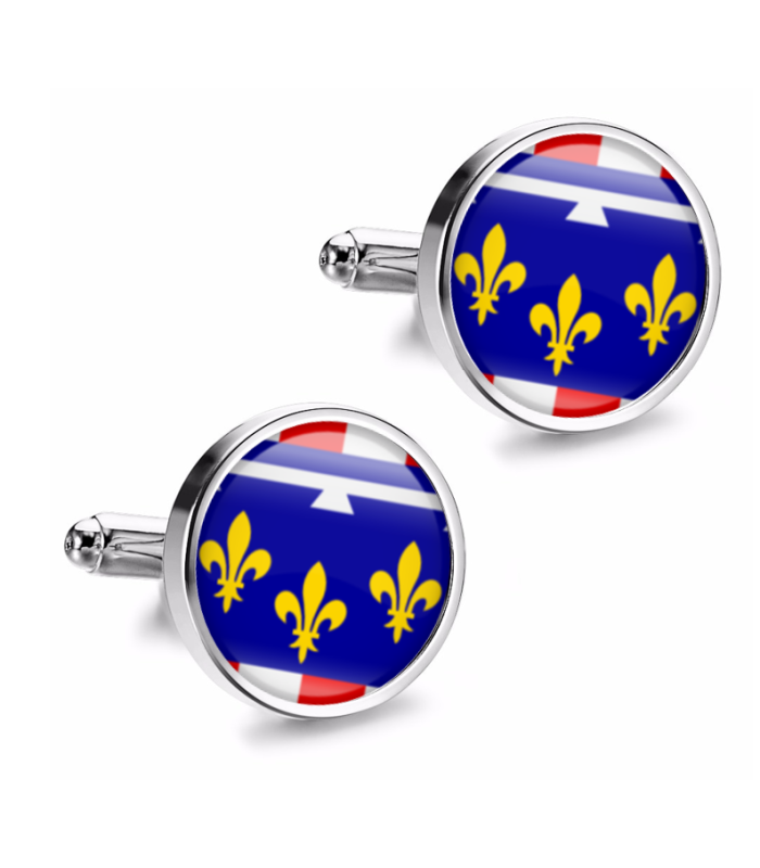 Gemelos de Camisa Magglass Banderas Regiones Francia Centre-Val de Loire