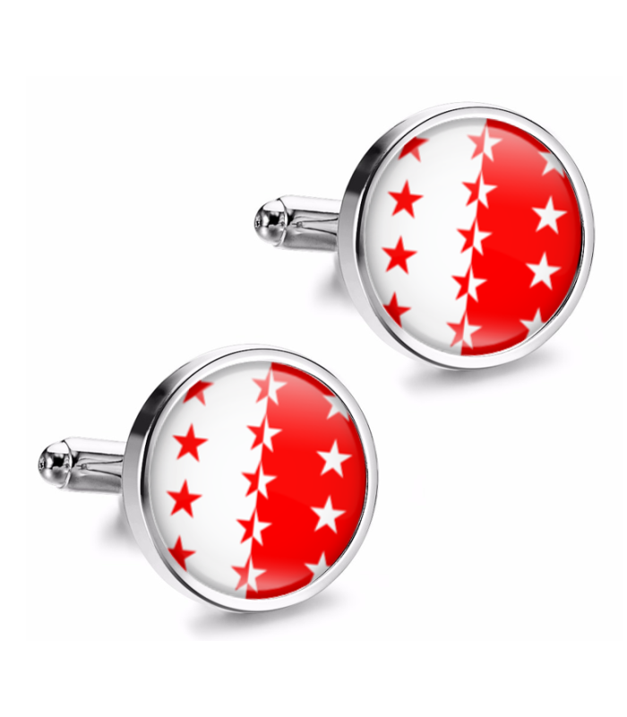 Gemelos de Camisa Magglass Banderas Regiones Suiza Valais