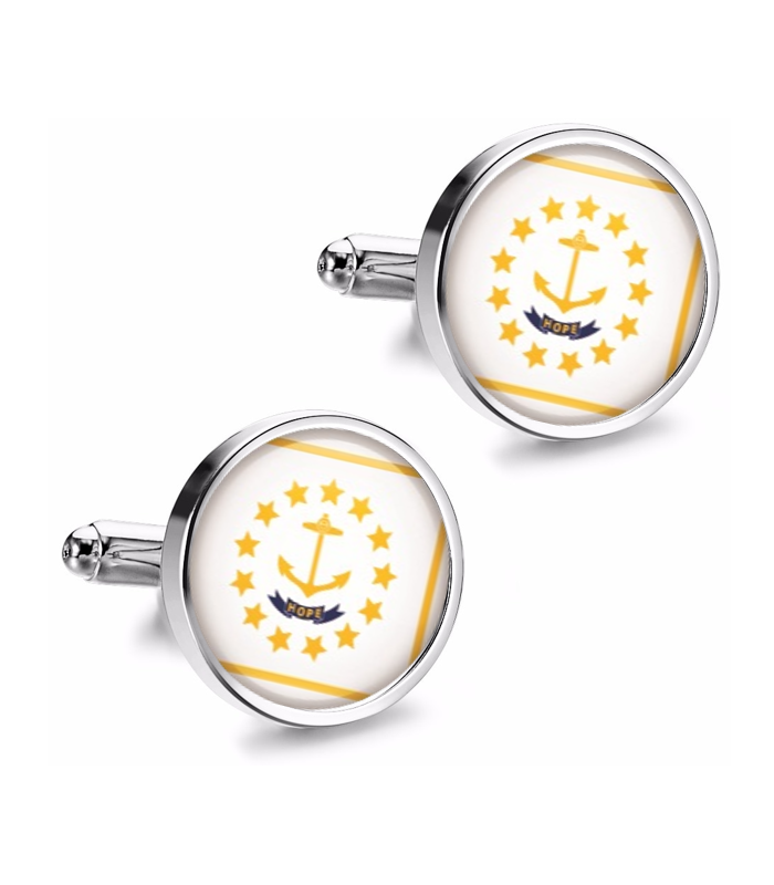 Gemelos de Camisa Magglass del Estado de Road Island 16mm