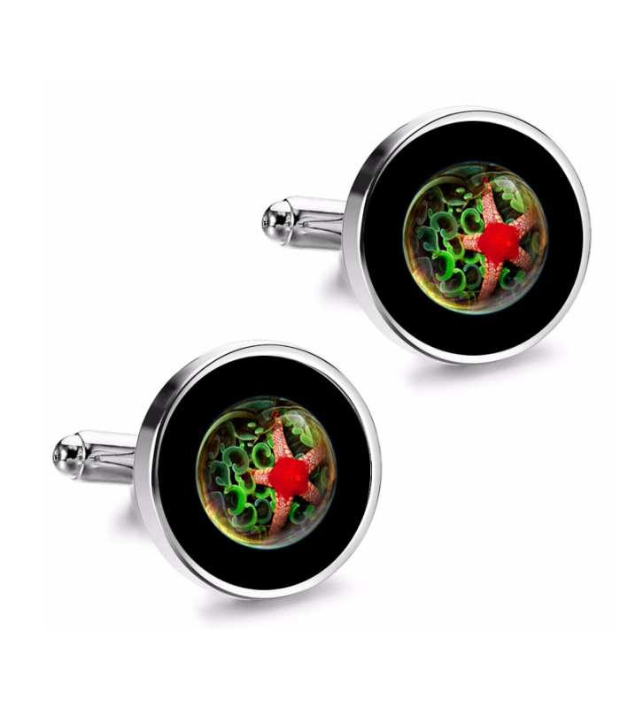 Gemelos de Camisa Magglass Fondo Marino Nº13 16mm