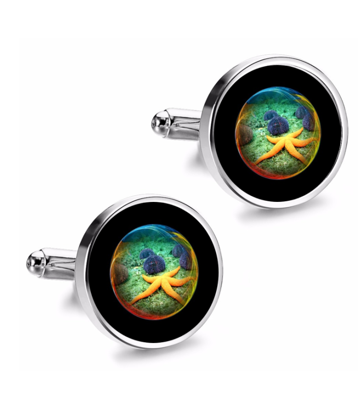 Gemelos de Camisa Magglass Fondo Marino Nº21 16mm