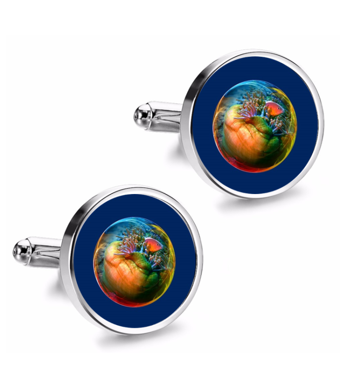 Gemelos de Camisa Magglass Fondo Marino Nº3 16mm