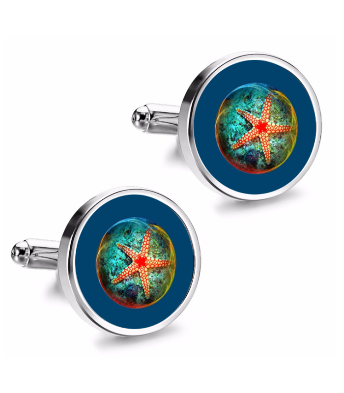 Gemelos de Camisa Magglass Fondo Marino Nº5 16mm