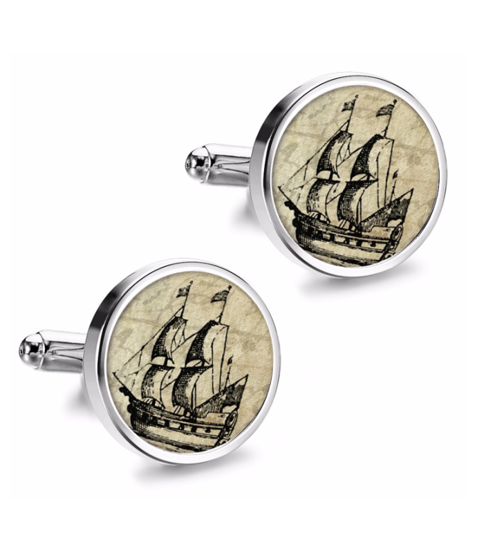 Gemelos de Camisa Magglass Grabados Barcos Nº6 16mm