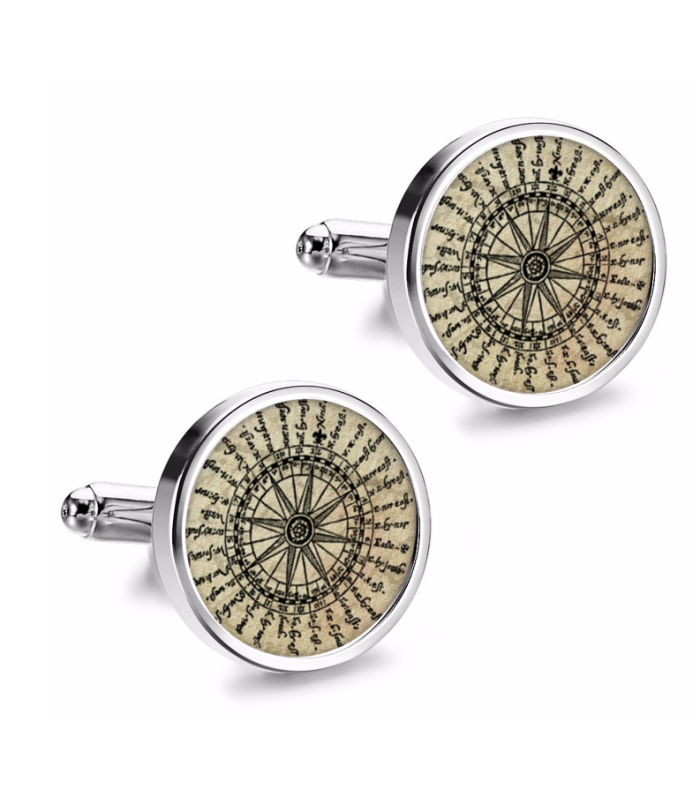 Gemelos de Camisa Magglass Rosa de los Vientos y Navegacion Nº1 16mm