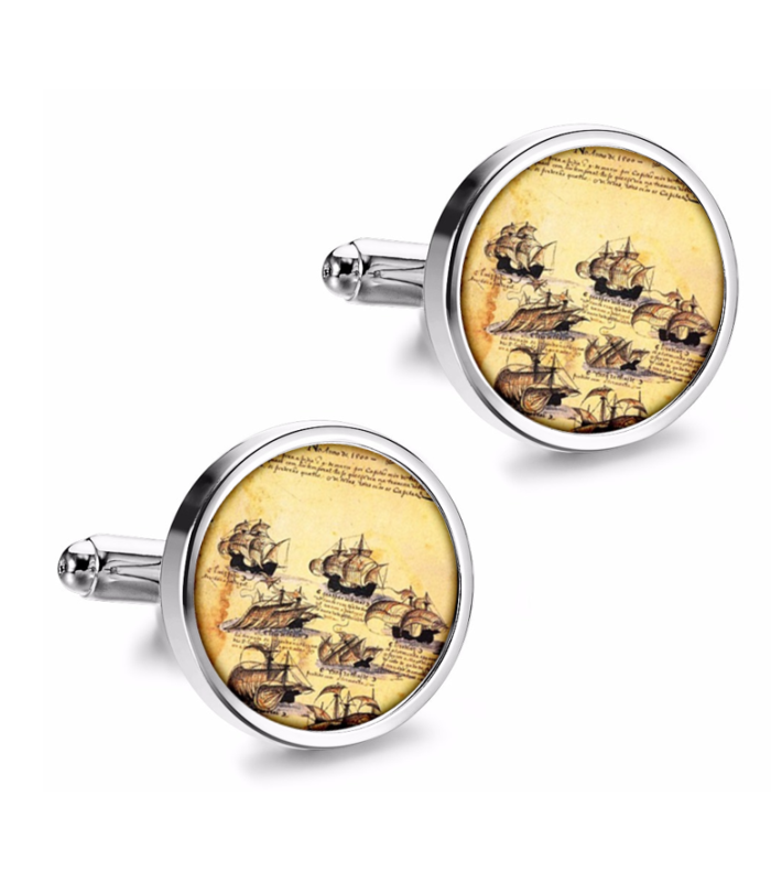 Gemelos de Camisa Magglass Rosa de los Vientos y Navegacion Nº13 16mm