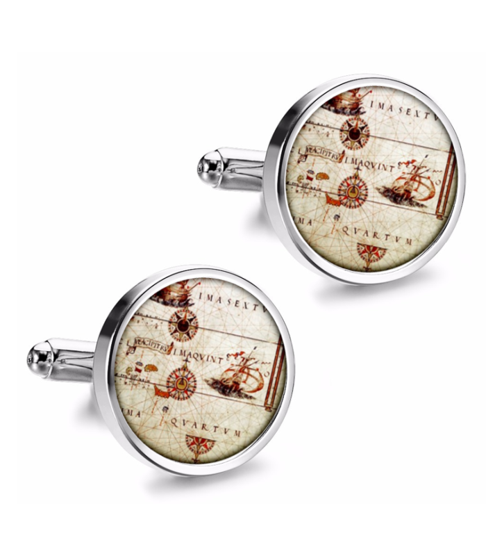 Gemelos de Camisa Magglass Rosa de los Vientos y Navegacion Nº15 16mm