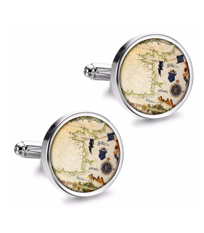 Gemelos de Camisa Magglass Rosa de los Vientos y Navegacion Nº17 16mm