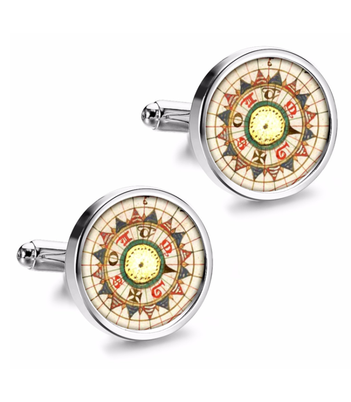 Gemelos de Camisa Magglass Rosa de los Vientos y Navegacion Nº4 16mm
