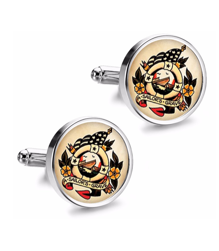 Gemelos de Camisa Magglass Vintage Tattoo Nº20 16mm