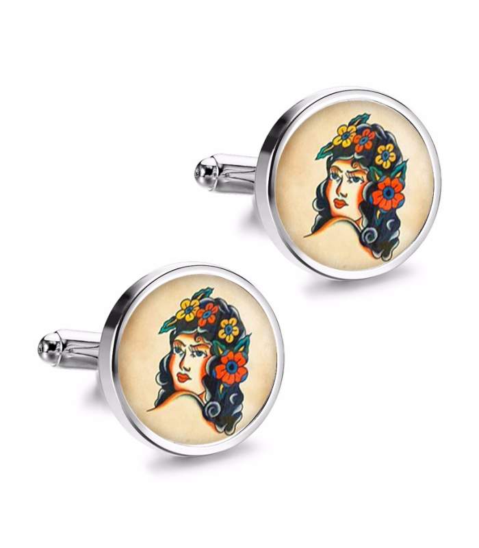 Gemelos de Camisa Magglass Vintage Tattoo Nº33 16mm