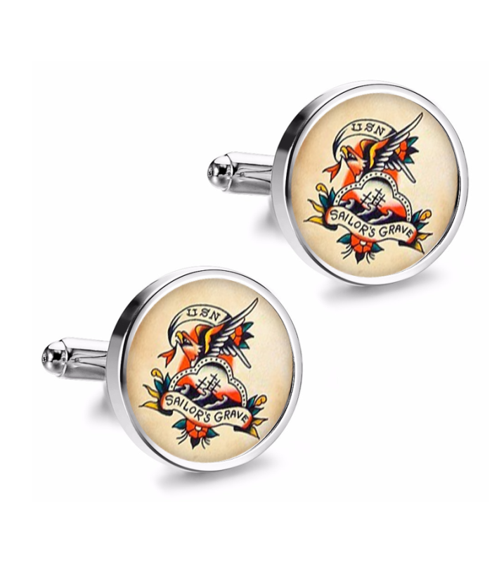 Gemelos de Camisa Magglass Vintage Tattoo Nº4 16mm