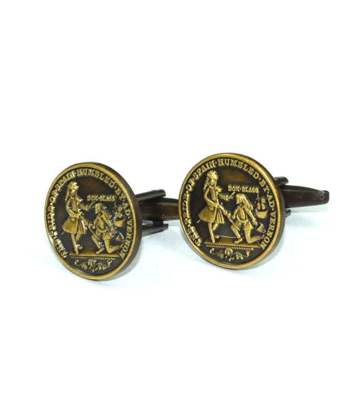 Gemelos de Camisa Moneda Blas de Lezo Cartagena 1741